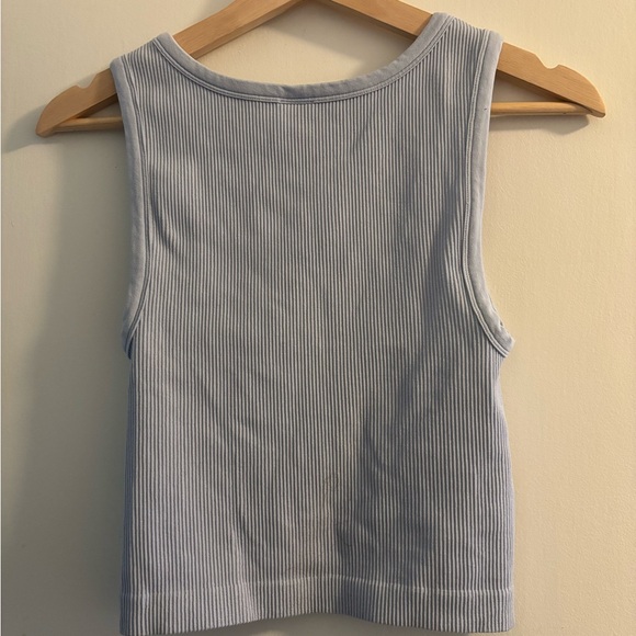 Sunday Best Sky Blue Ribbed Top - Picture 3 of 3